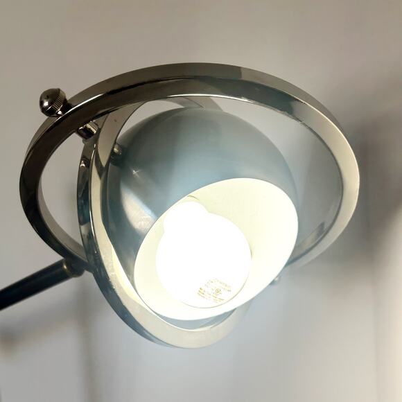 Retro Swing Arm Industrial Vintage Style Gun Metal Gray Stainless Steel Lamp HTF - Picture 6 of 12